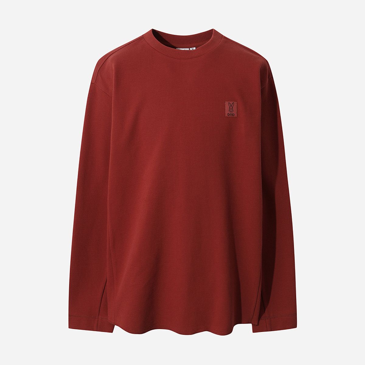 디오디(DOD) 그리드 와플 롱 티셔츠(RED)