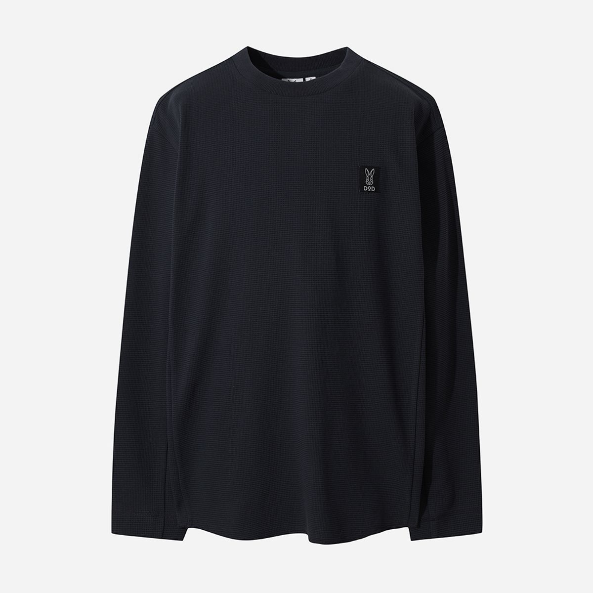 디오디(DOD) 그리드 와플 롱 티셔츠(CHARCOAL GREY)