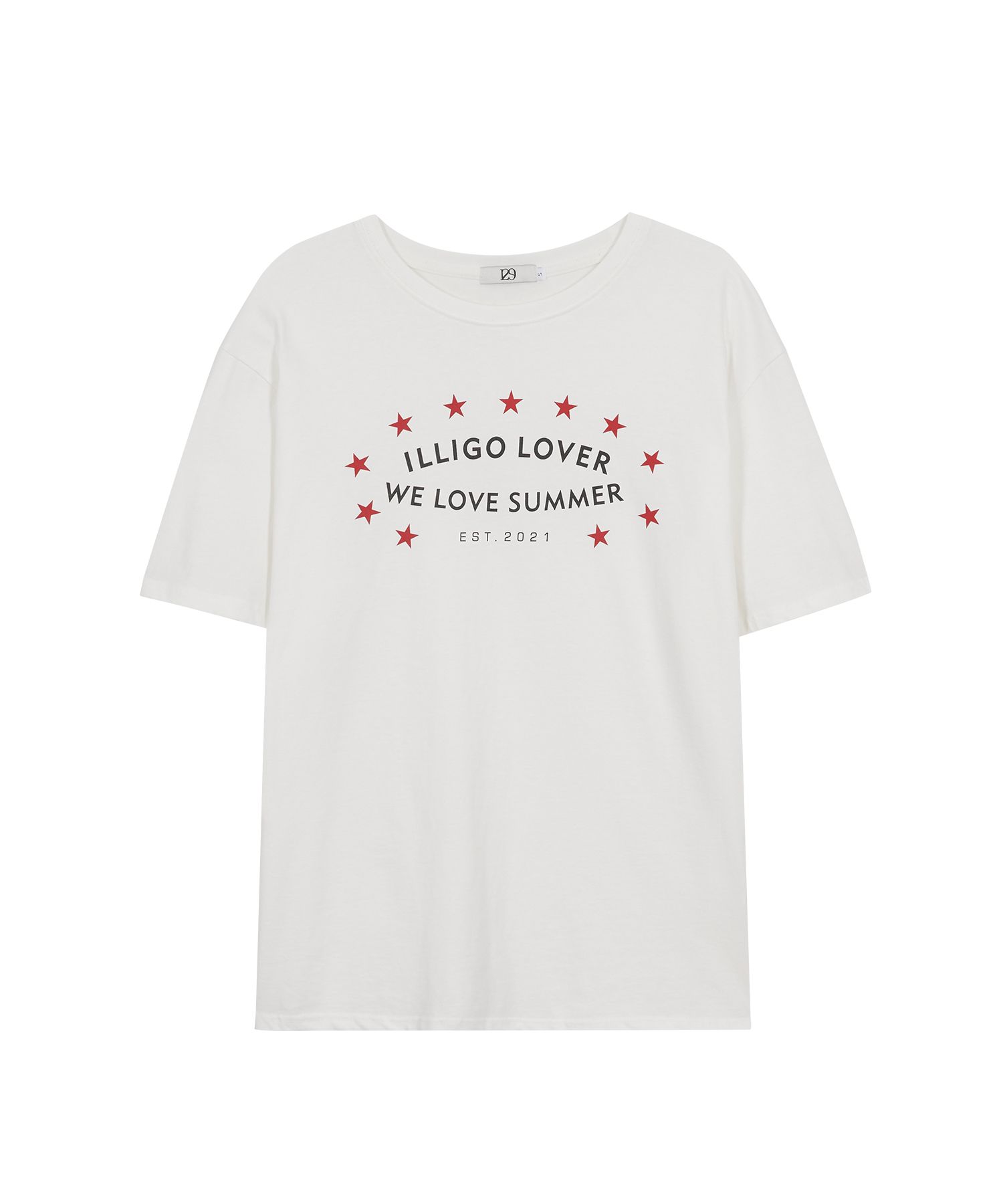 ■ILLIGO■ Starling Overfit T-Shirt White Red 25SMTOP28RD MUSINSA | ILLIGO Starling Overfit T-Shirt White Blue