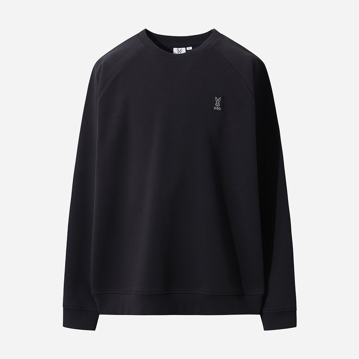 디오디(DOD) 밀도 베이직 라벨로고 맨투맨(BLACK)