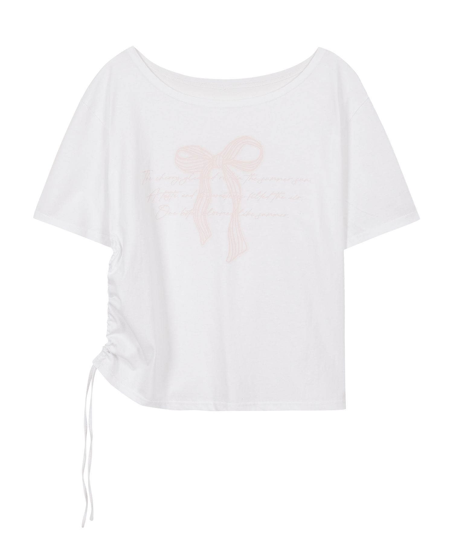 ★ILLIGO★ RIBBON SHIRRING OFF SHOULDER T-SHIRT MUSINSA | ILLIGO Ribbon shirring off-shoulder t-shirt white