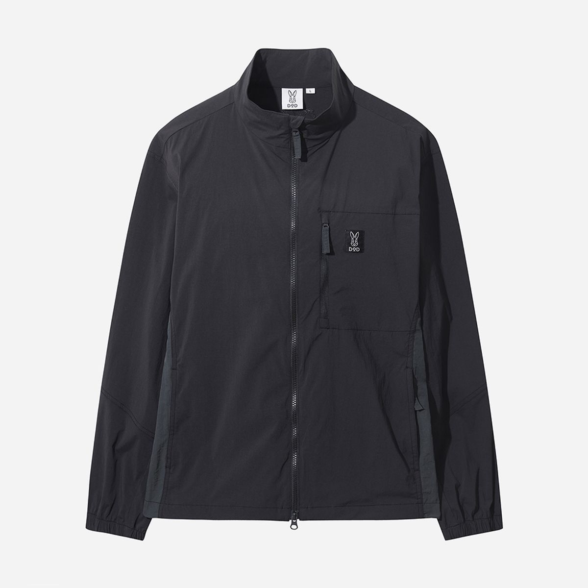 디오디(DOD) 스탠넥 홑겹 배색 자켓(BLACK(블랙))