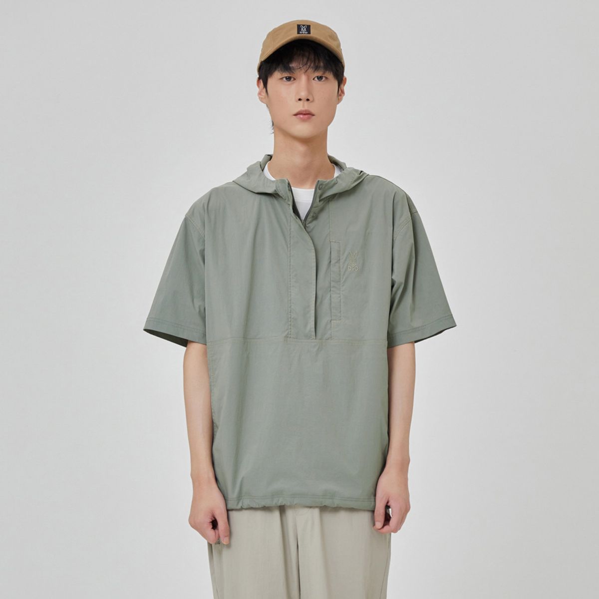 디오디(DOD) 아이스클래쉬 반팔 후드 아노락 (L.MINT)