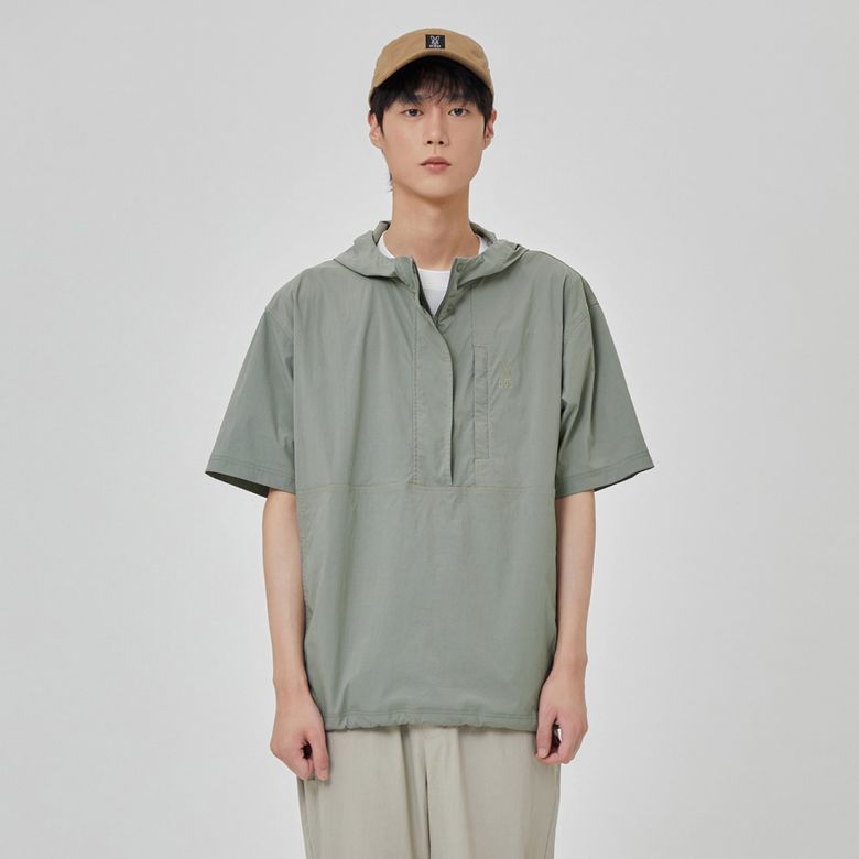 아이스클래쉬 반팔 후드 아노락 (L.MINT)