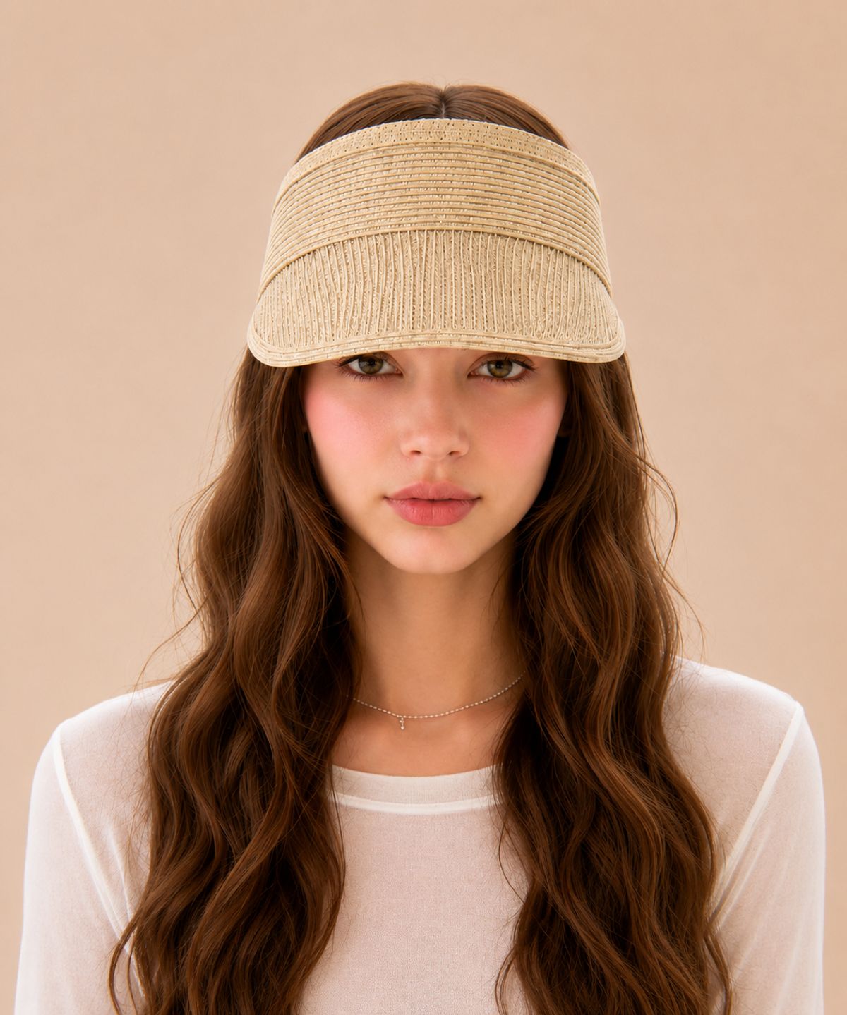 바스카라(VASCARA) Latin Raffia Sun Visor Cap (4colors)