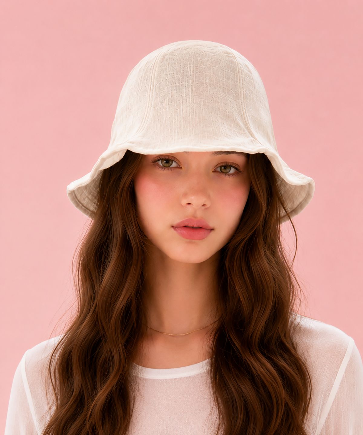 바스카라(VASCARA) Sofia Cotton Wire Bucket Hat (4colors)