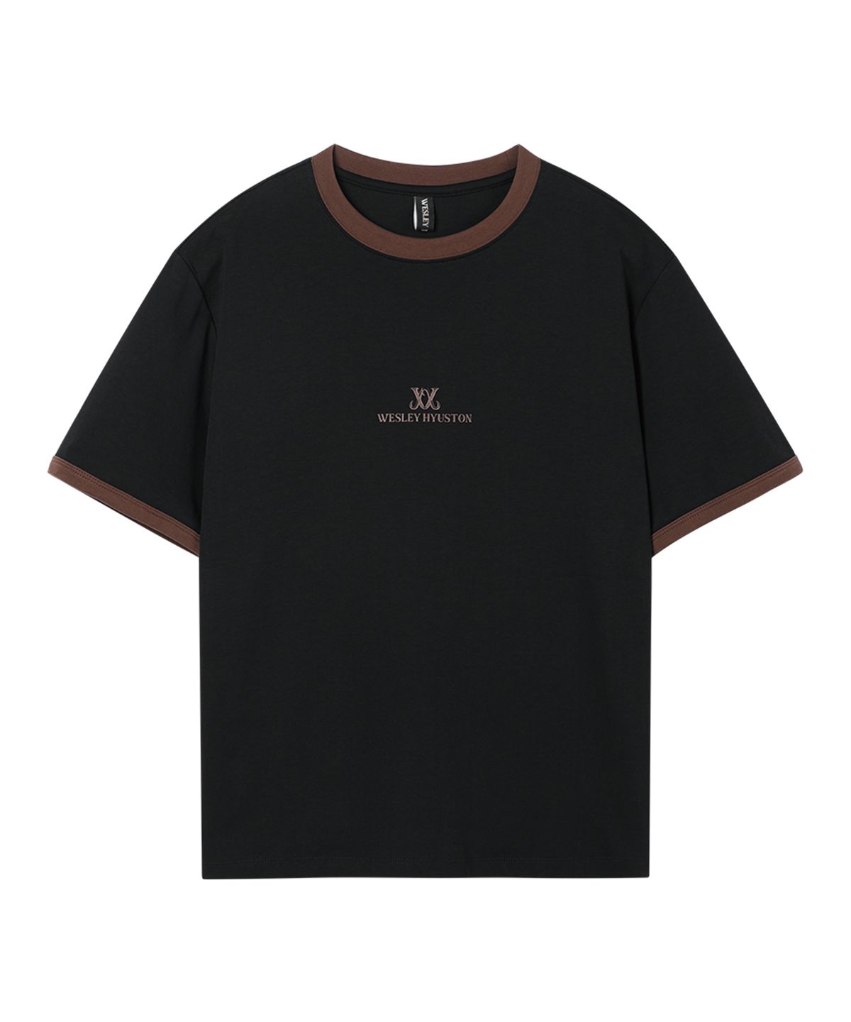 웨슬리 휴스턴(WESLEYHYUSTON) Essential logo ringer t shirt black