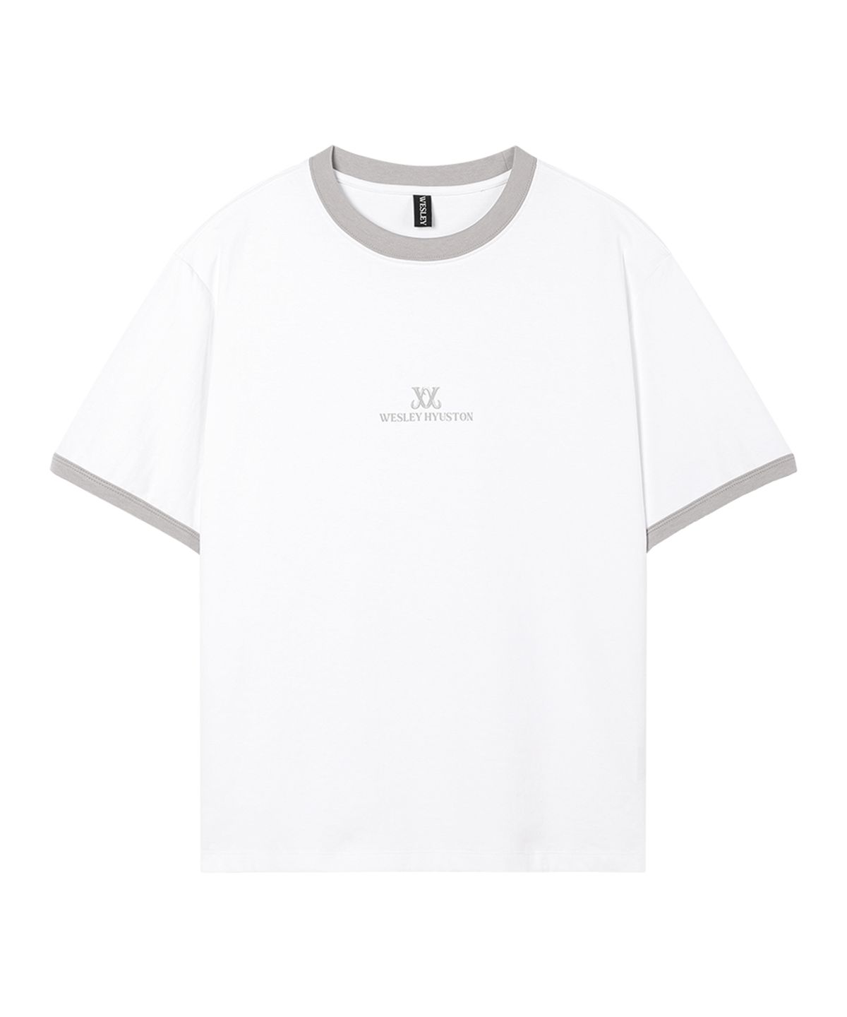 웨슬리 휴스턴(WESLEYHYUSTON) Essential logo ringer t shirt white