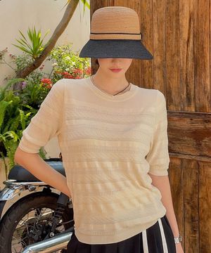 Michelle Raffia Hat (2colors)