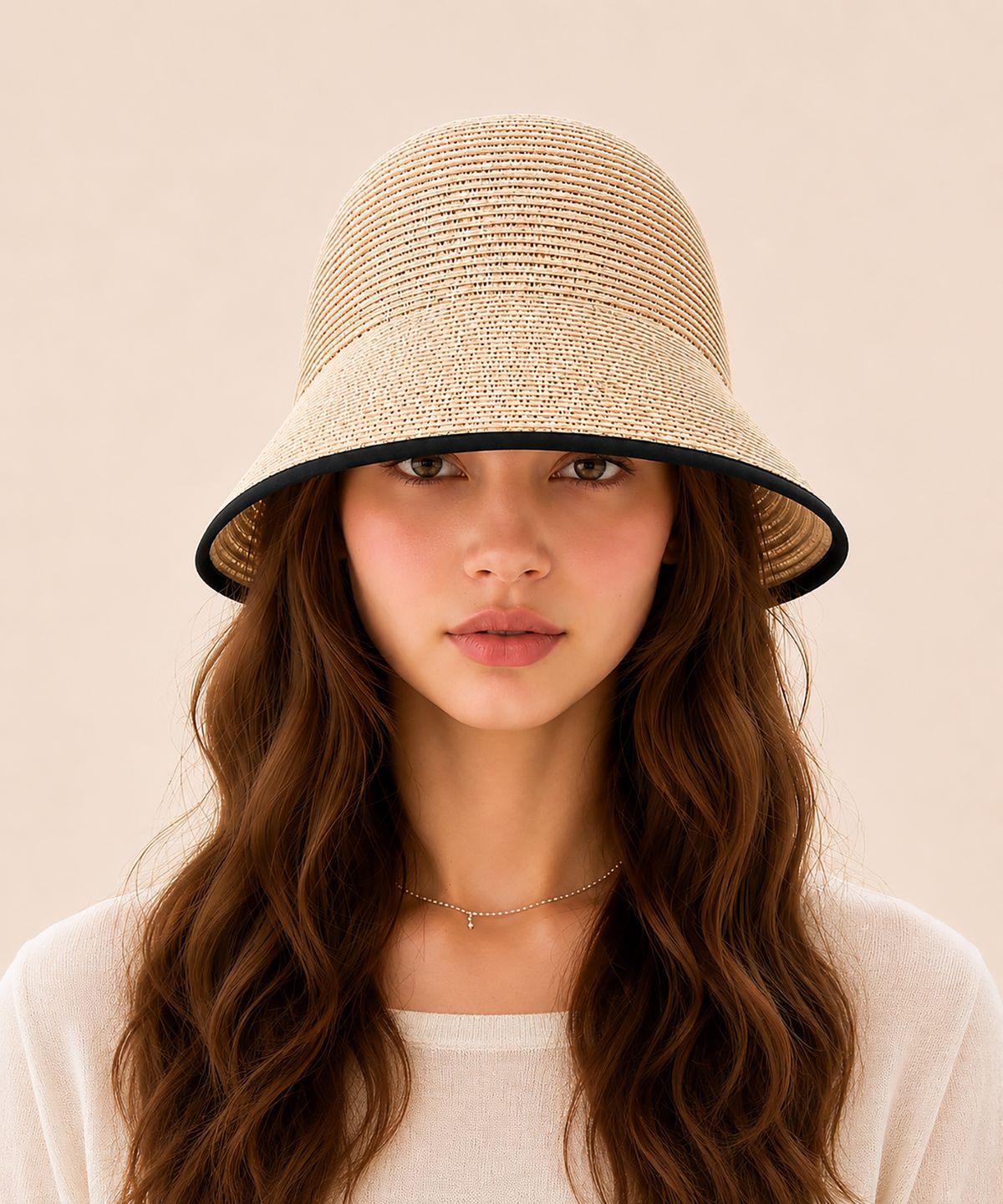 바스카라(VASCARA) Madeleine Raffia Sun Visor Hat (4colors)