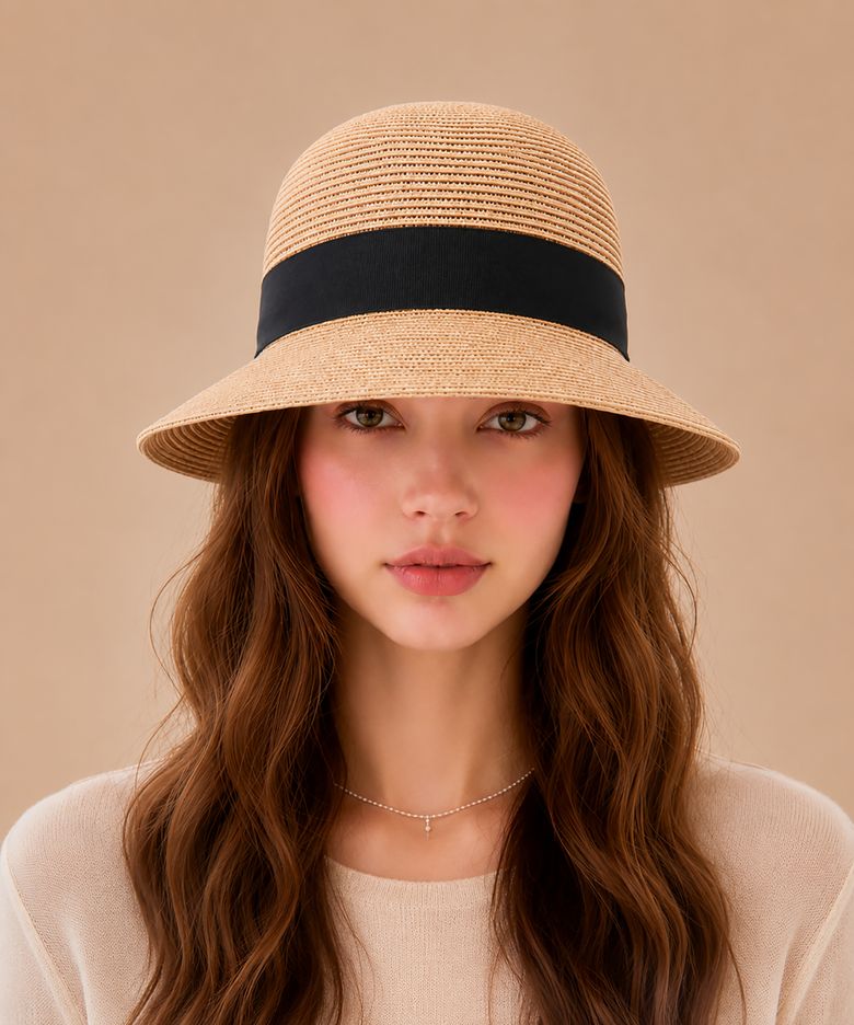 Frill Ribbon Raffia Hat (3colors)