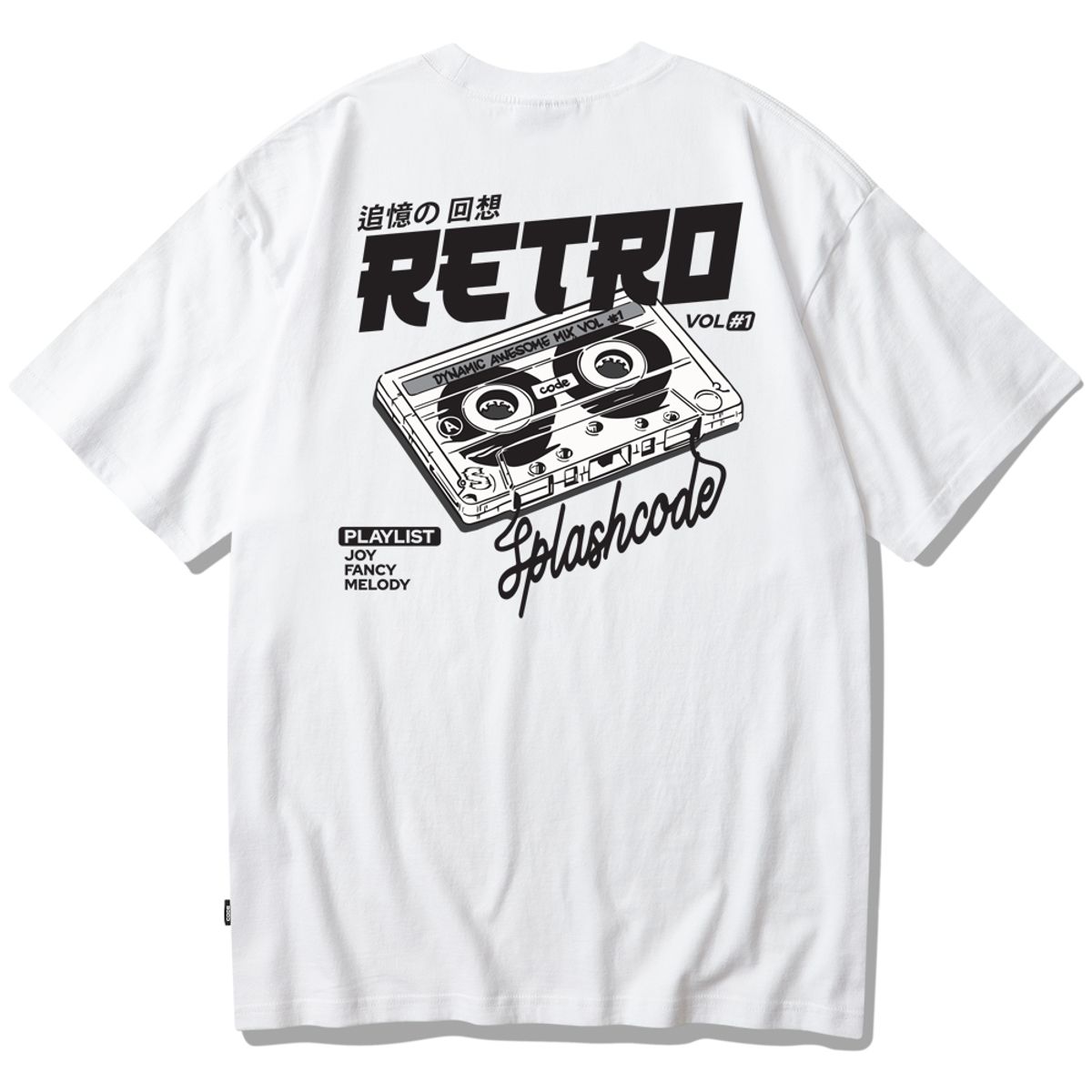 스플래시코드(SPLASHCODE) 반팔 티셔츠 화이트 - 레트로(Retro)