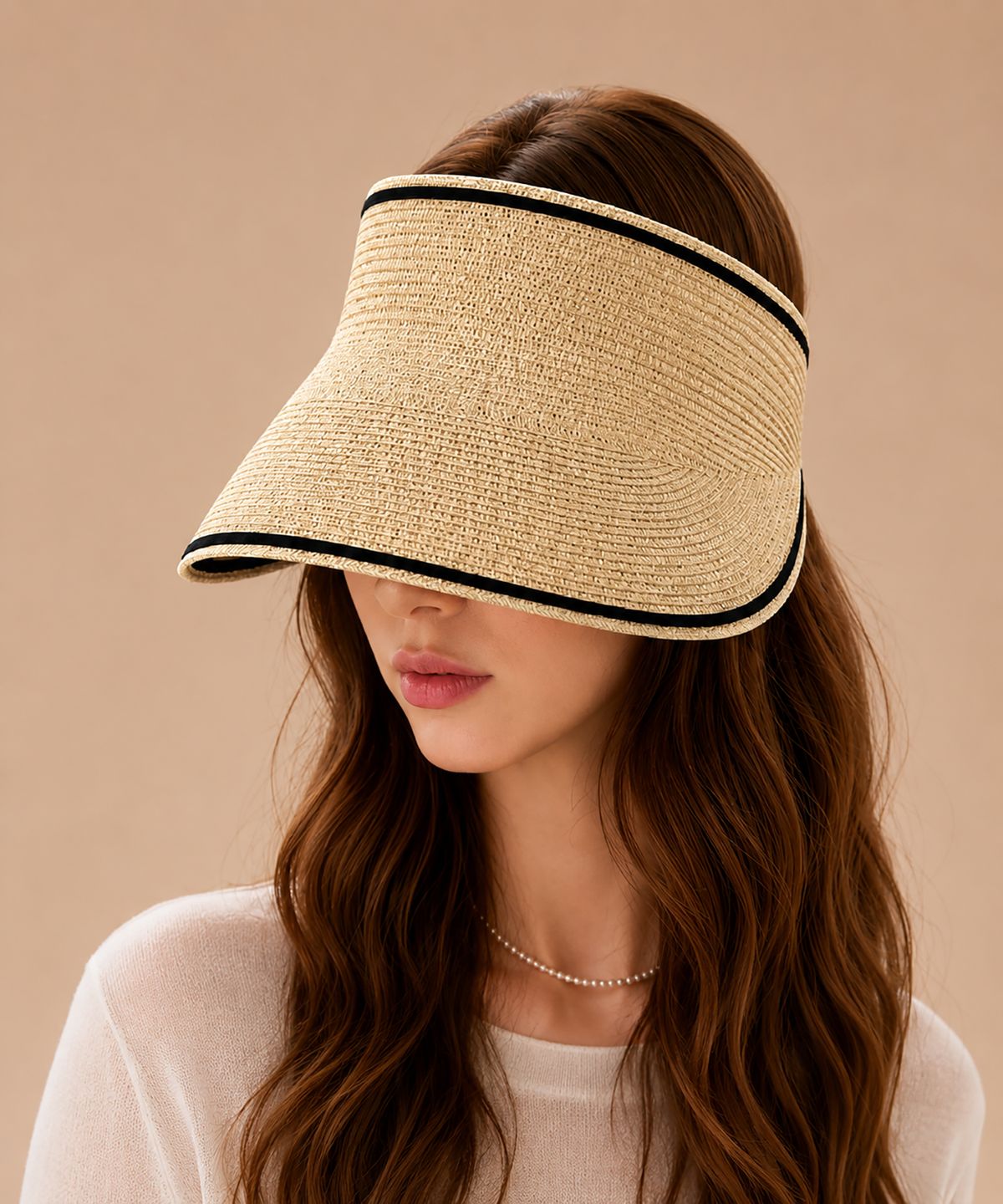 바스카라(VASCARA) French Raffia Sun Visor Cap (4colors)