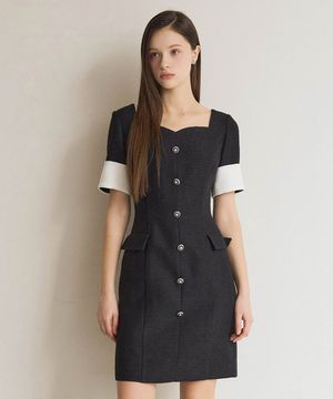 25SS 칼라 110원파인데이미들턴원피스 검정