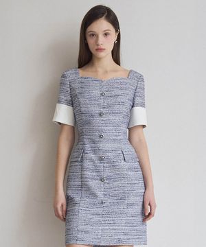 25SS 칼라 110 원파인데이 미들턴 원피스 블루