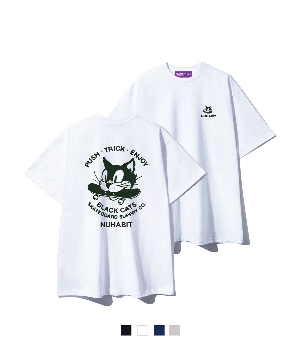 뉴해빗(NUHABIT) N/H BOARD BITE 오버핏 반팔 (SOS2-5NH1320)