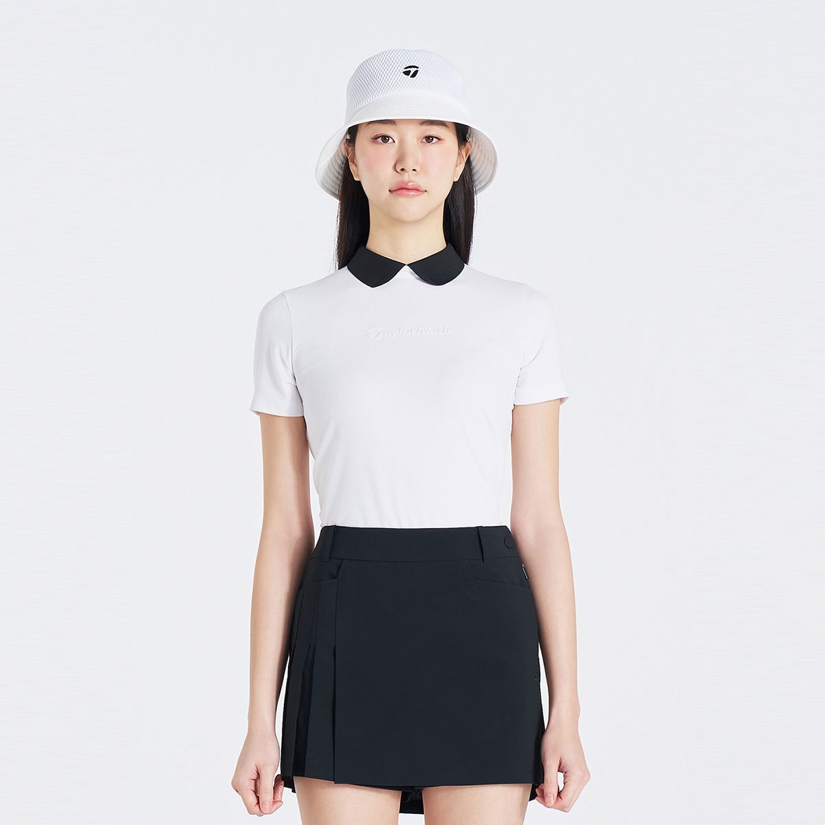 테일러메이드 어패럴(TAYLORMADE APPAREL) 여성 로고 카라 반팔 티셔츠 T8031TO6144-100