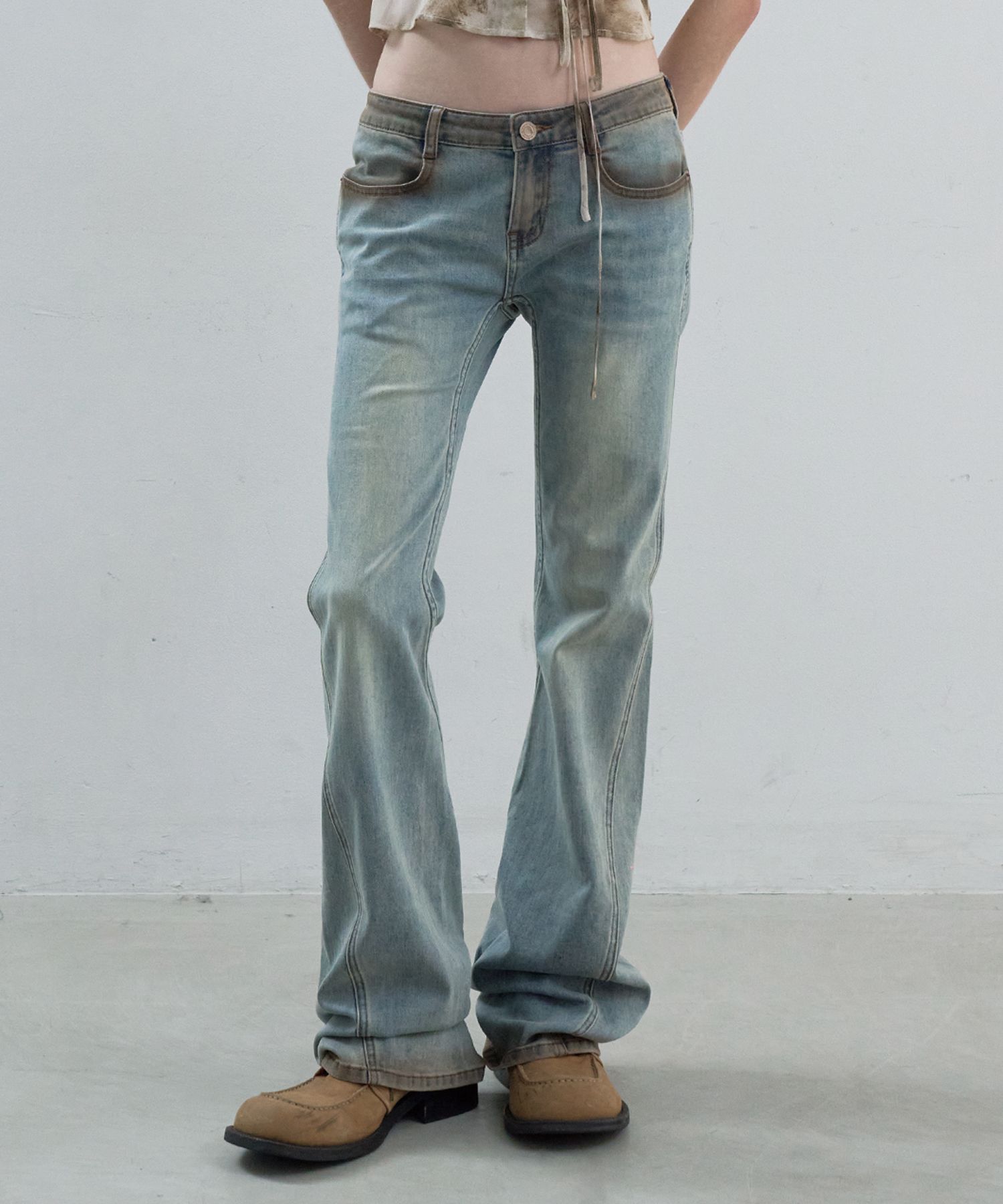 MUSINSA公式 | ORDINARY HOLIDAY GRADATION BOOTS CUT DENIM PANTS
