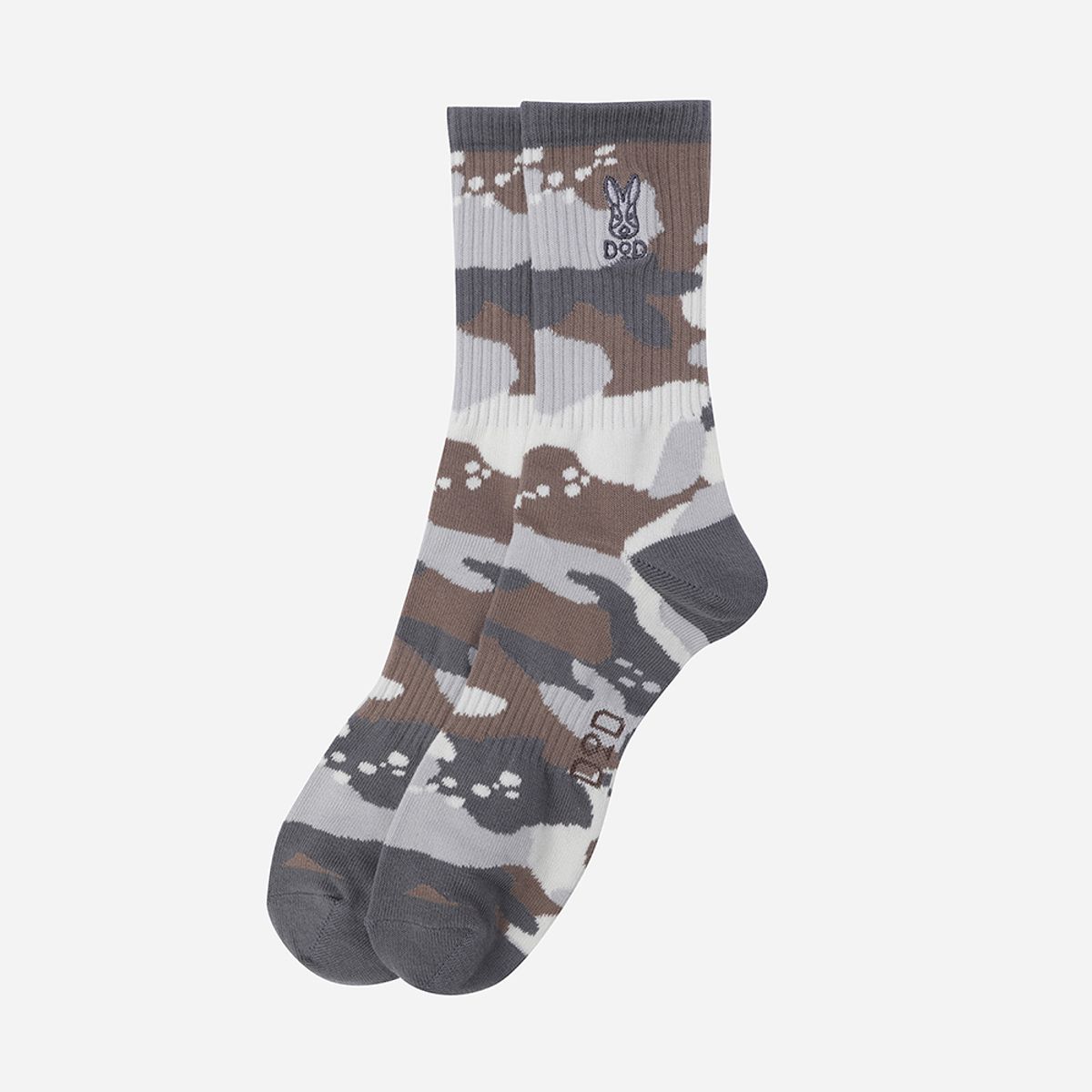 디오디(DOD) 에센셜 로고 크루삭스(GREY PATTERN)