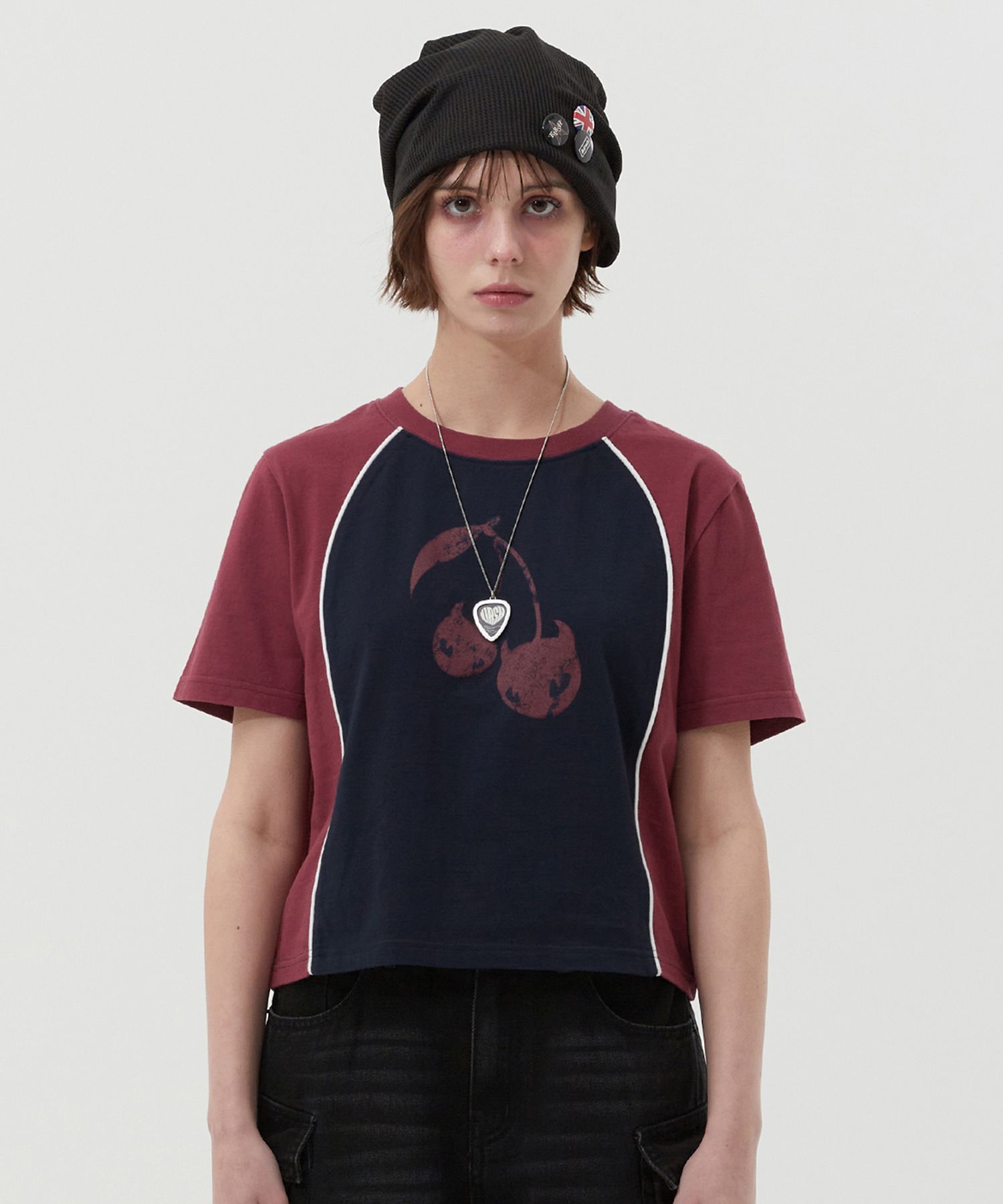 [KIRSH] COLOR BLOCK RAGLAN T-SHIRT 2色★Tシャツ MUSINSA公式 | KIRSH Color Block Raglan T-Shirt [Dark Navy]