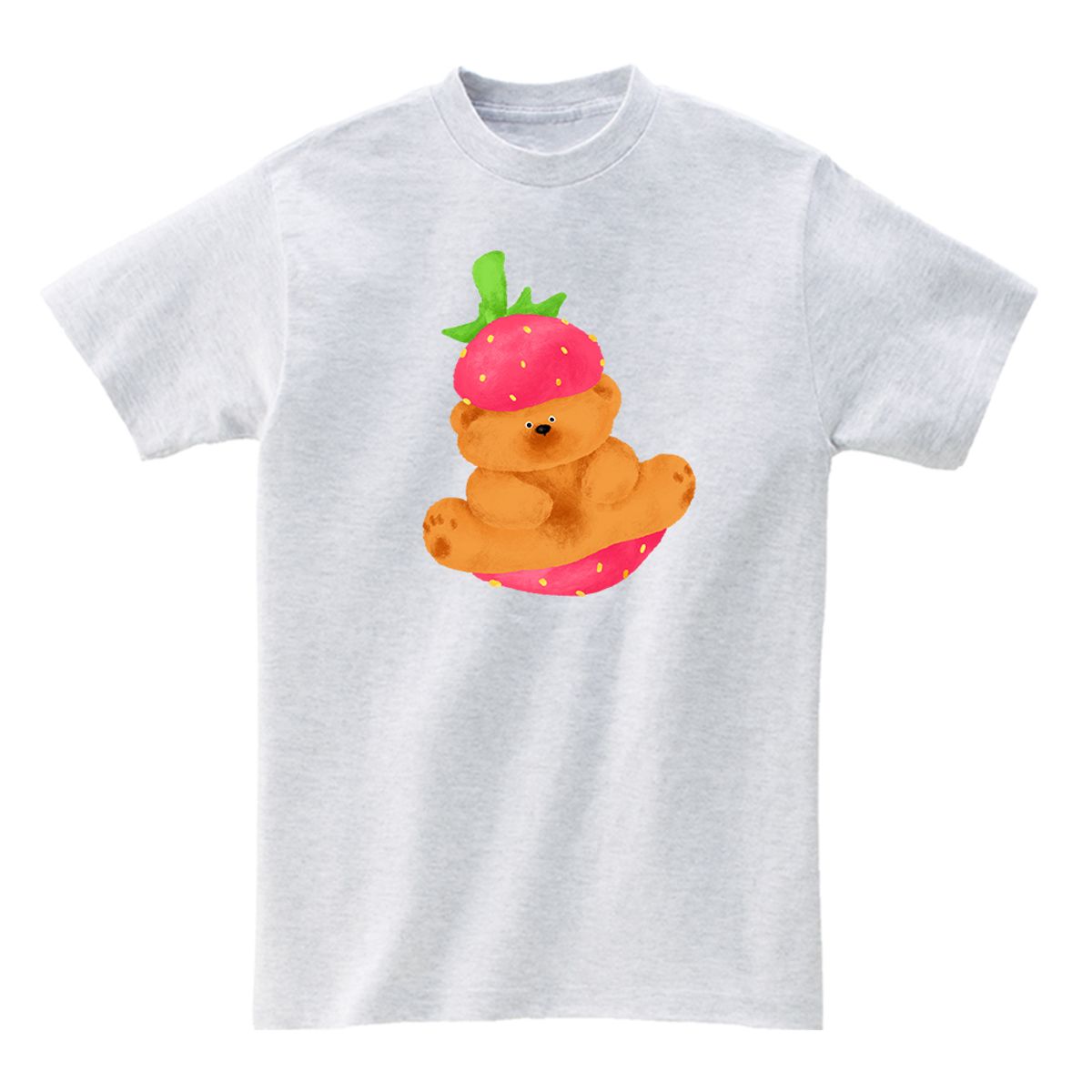 어썸어스(AWESOMEUS) BEAR IN STRAWBERRY T-SHIRTS_4COLOR