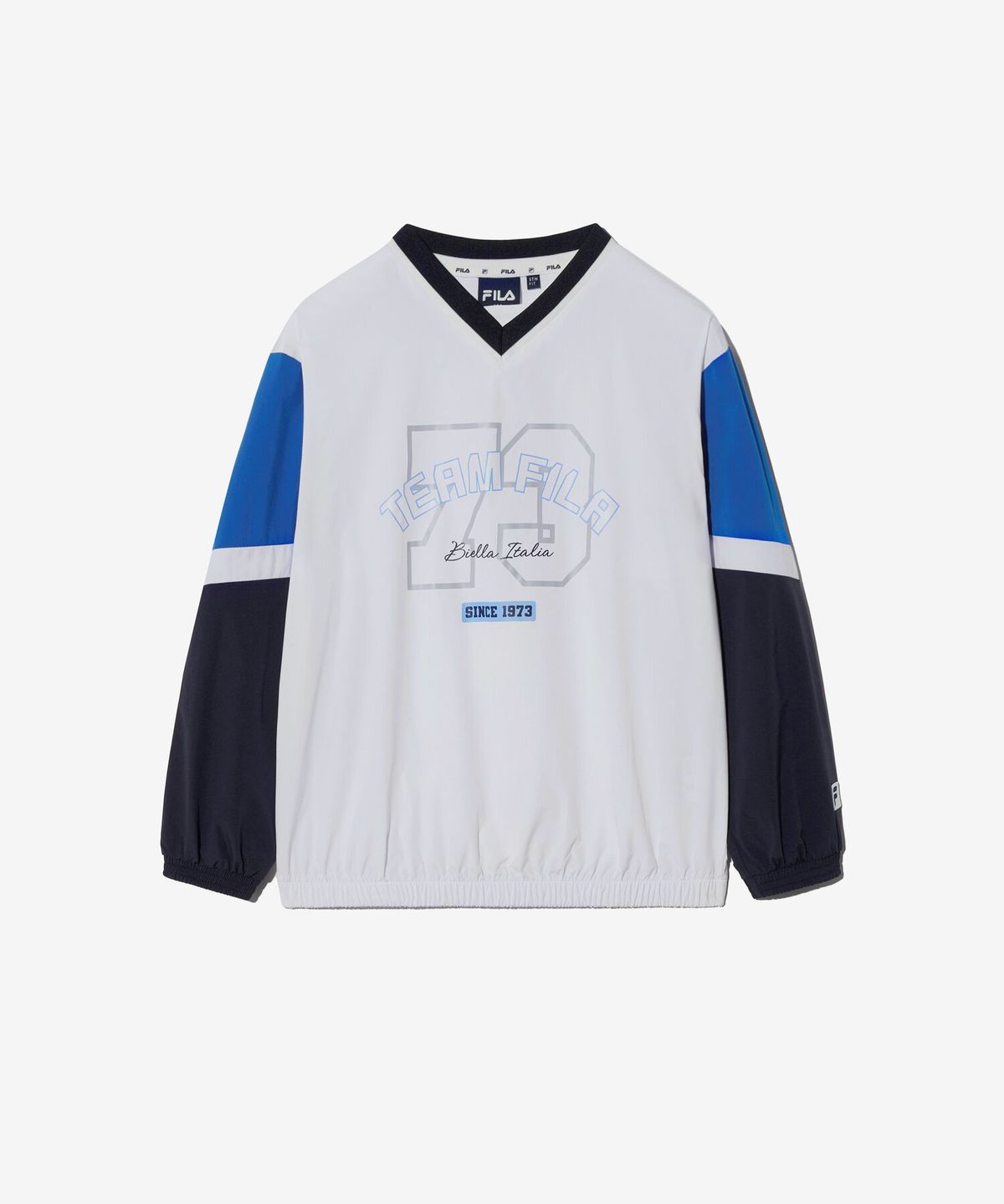 휠라 키즈(FILA KIDS) 블록코어 우븐 맨투맨(FK2WTH1502MWHI)