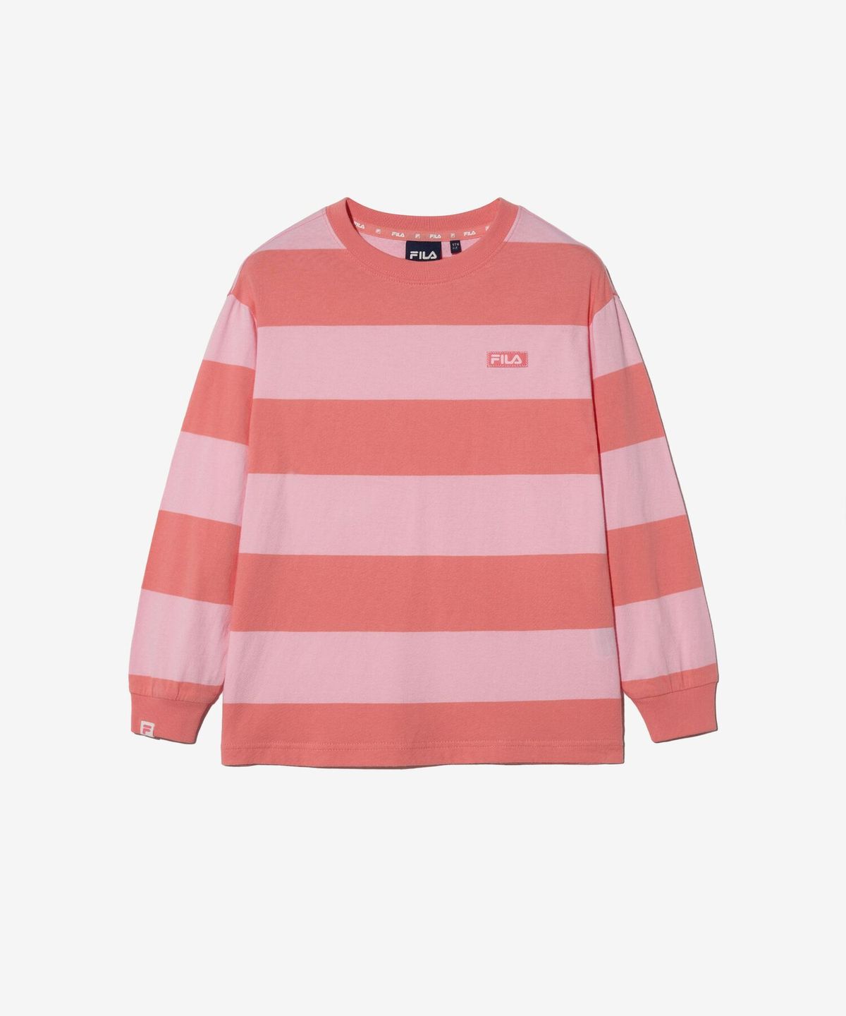 휠라 키즈(FILA KIDS) 베이직 스트라이프 티셔츠