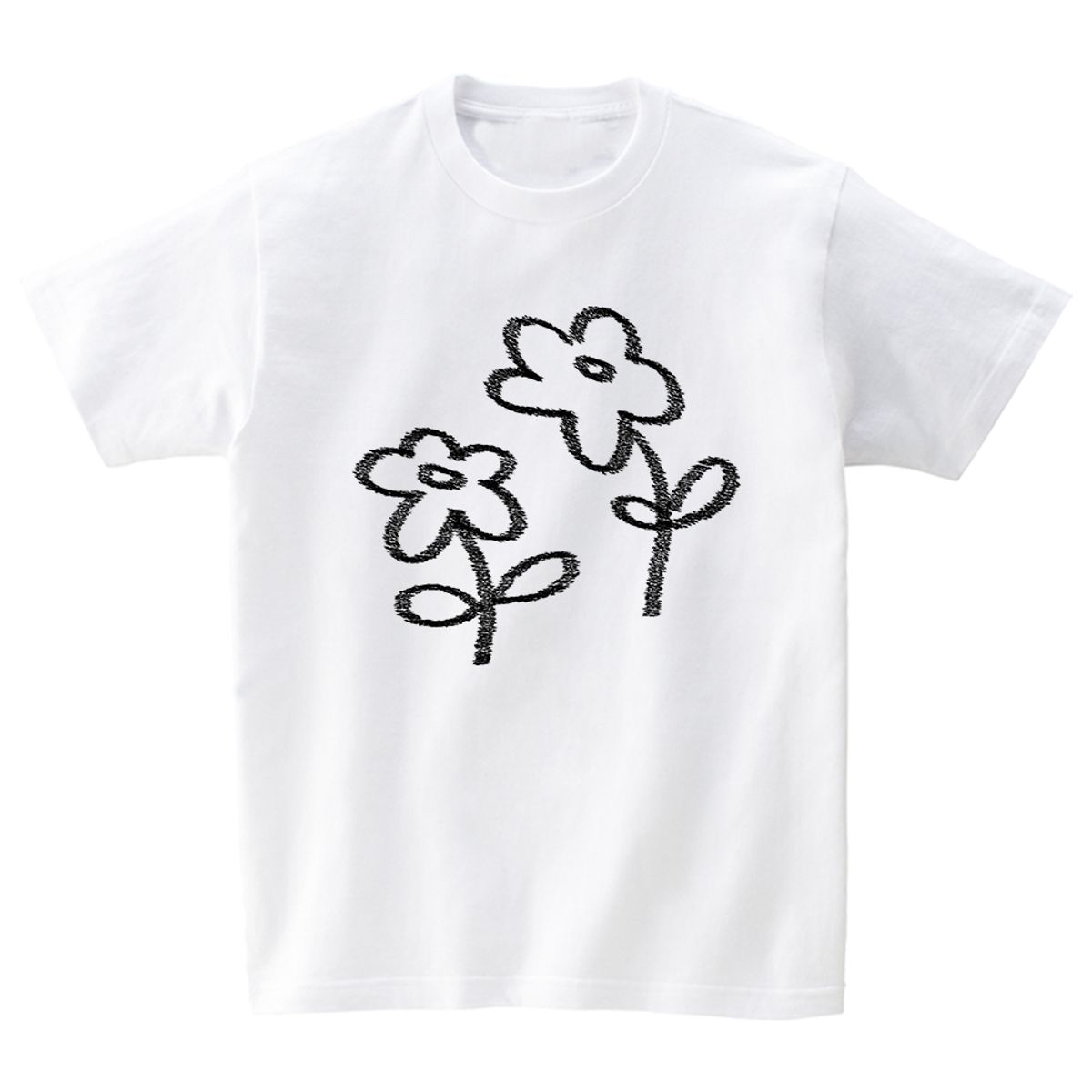 어썸어스(AWESOMEUS) Two flowers T-SHIRTS_4COLOR