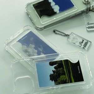 카드젤하드+키링세트 외국배경 투명 카드 젤하드 수납 아이폰 갤럭시