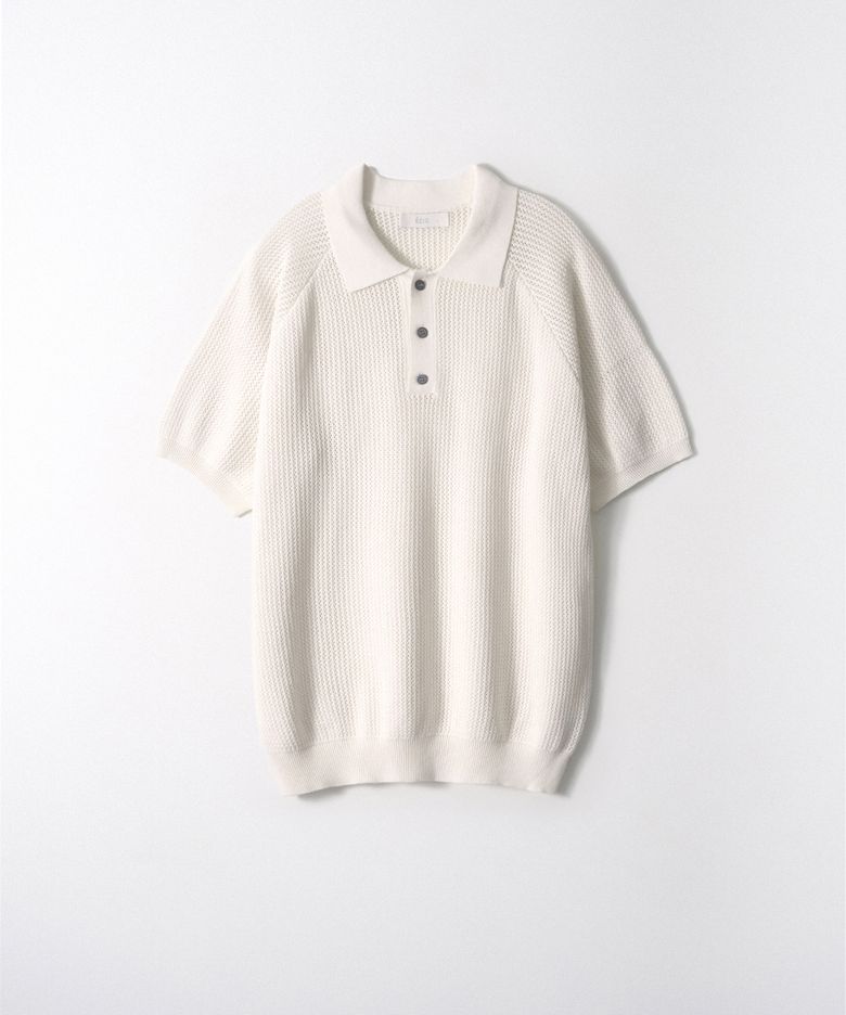 Scash 3-Button Collar Knit_Ivory