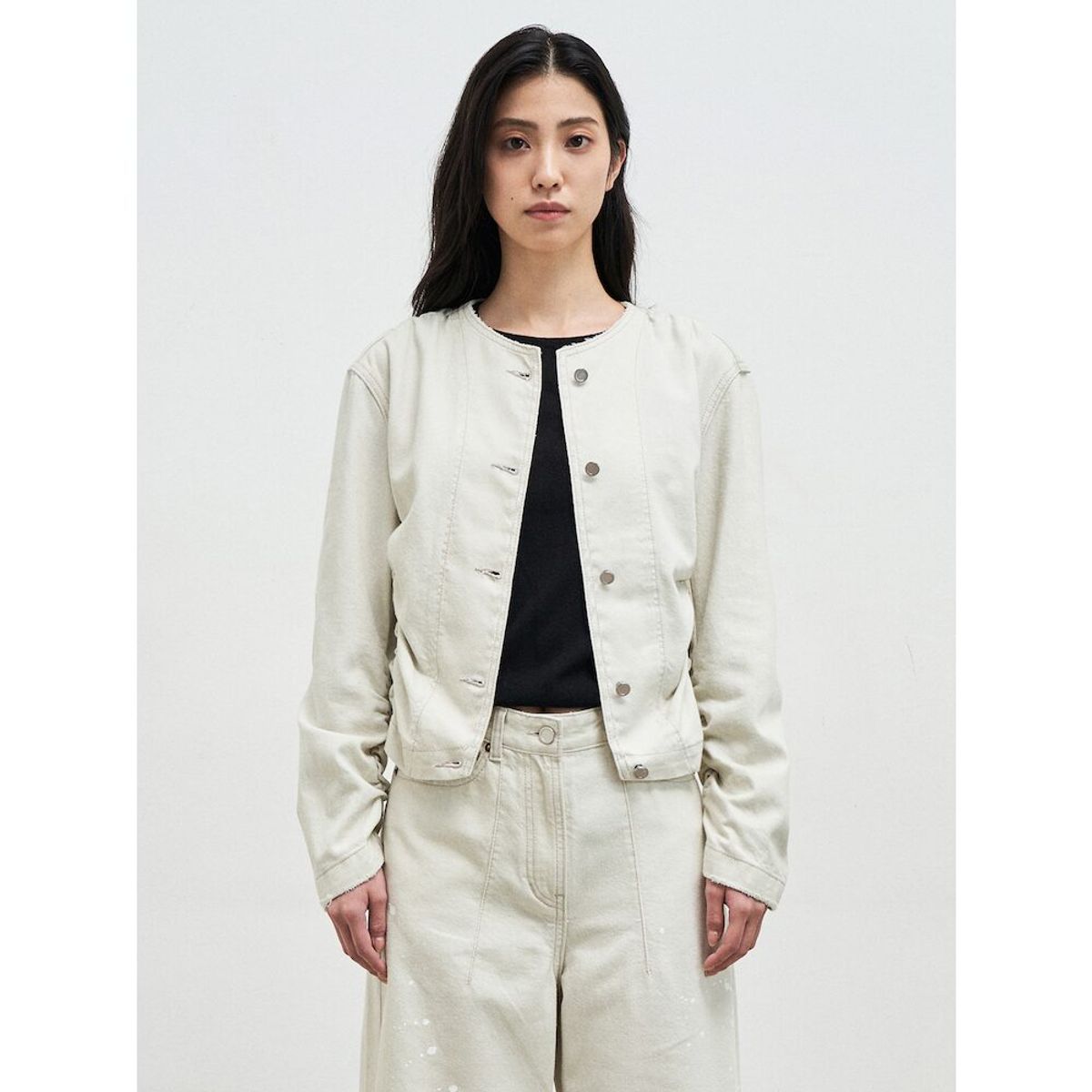 앙개(ANGGAE) Artist Denim Jacket  Ivory