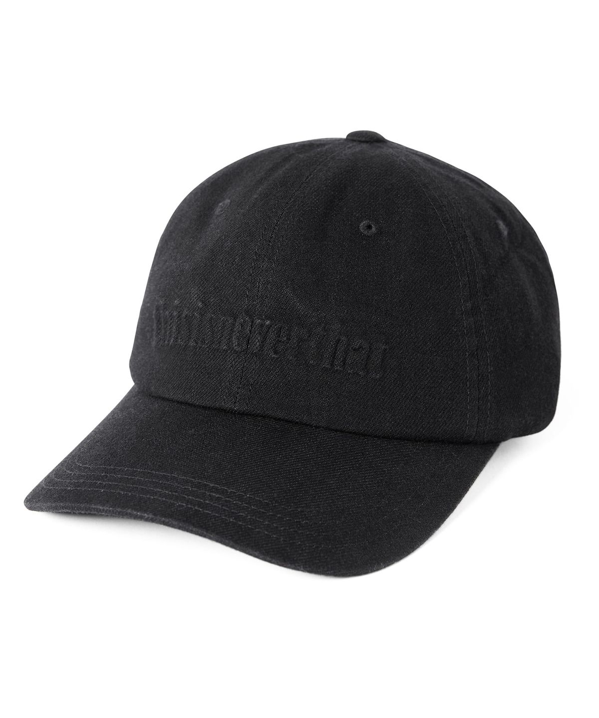 디스이즈네버댓(THISISNEVERTHAT) Onyx Embossed Denim Cap Black