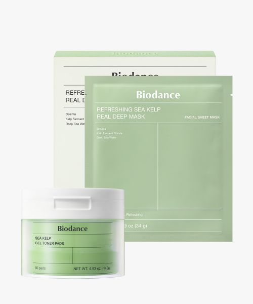 Biodance Sea Kelp Mask (4 pads) + Sea Gel Toner Pads