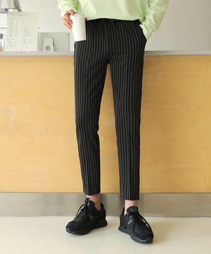 밴딩 스트라이프 슬랙스