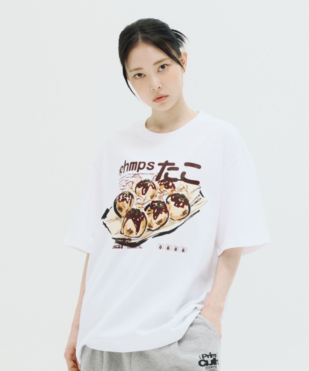 본챔스(BORN CHAMPS) [2 COLORS] CHMPS TAKOYAKI 오버핏 반팔티셔츠 B25ST37