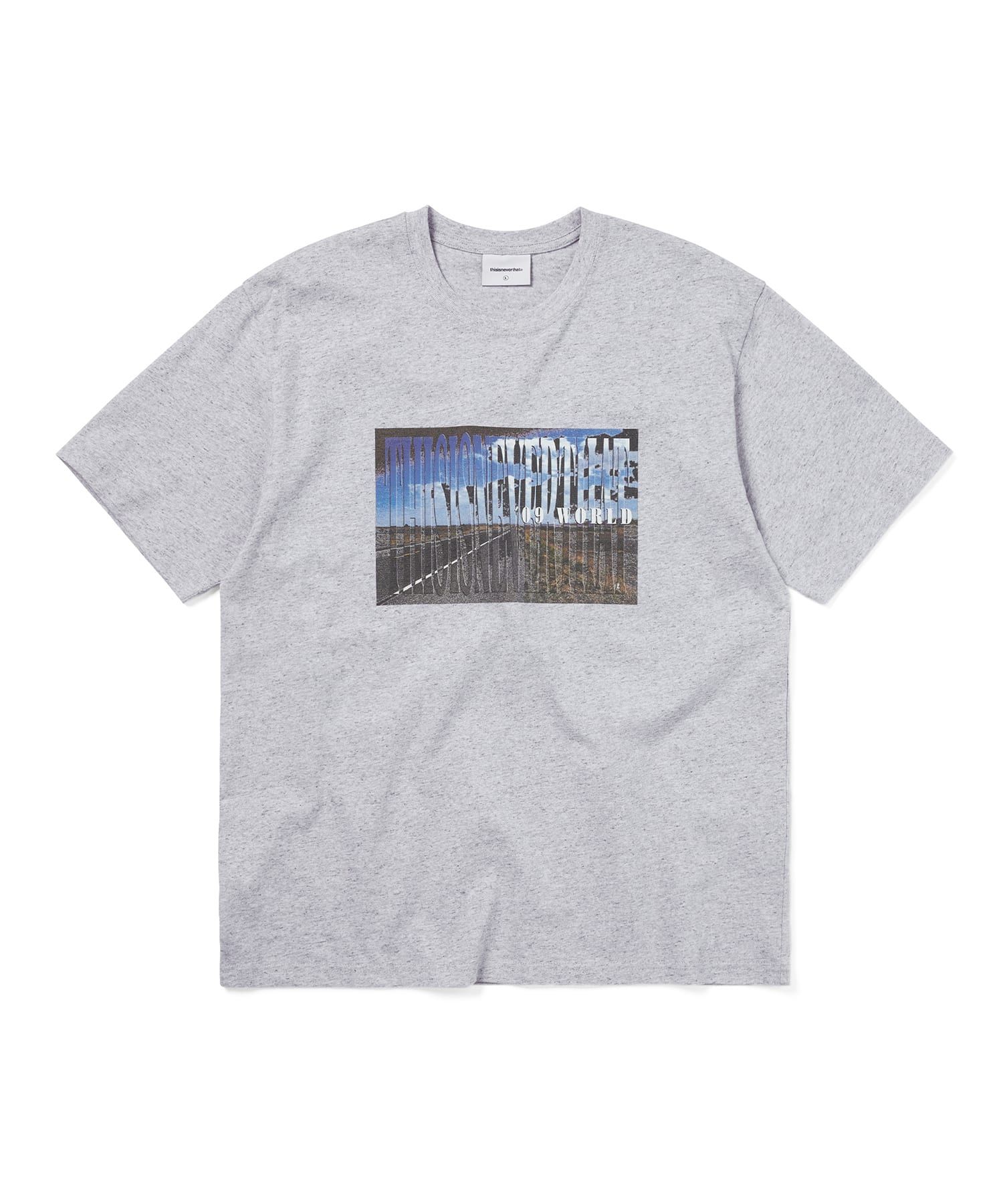 ★thisisneverthat★ Highway Tee Heather Grey TN251TTSST02HGR 디스이즈네버댓(THISISNEVERTHAT) Highway Tee Heather Grey