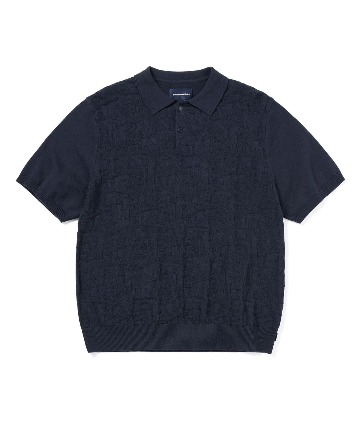 디스이즈네버댓(THISISNEVERTHAT) Stacked TNT S/S Knit Polo Navy