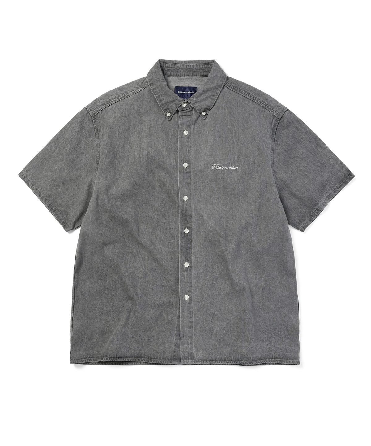 디스이즈네버댓(THISISNEVERTHAT) Washed Denim S/S Shirt Grey