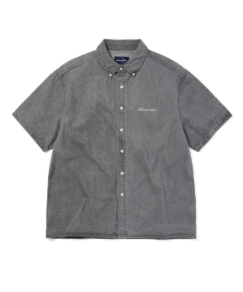 Washed Denim S/S Shirt Grey