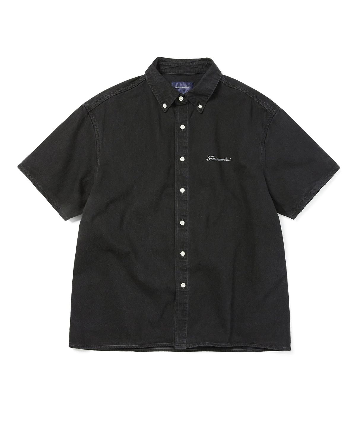디스이즈네버댓(THISISNEVERTHAT) (25SS) Washed Denim S/S Shirt Black