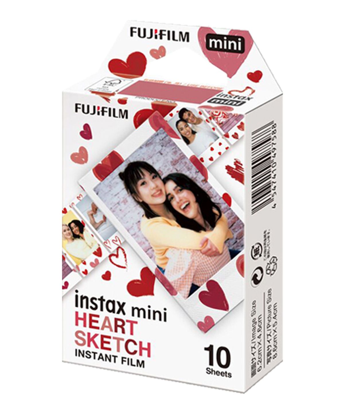 인스탁스(INSTAX) 디자인 미니필름(하트스케치)1팩(10매)