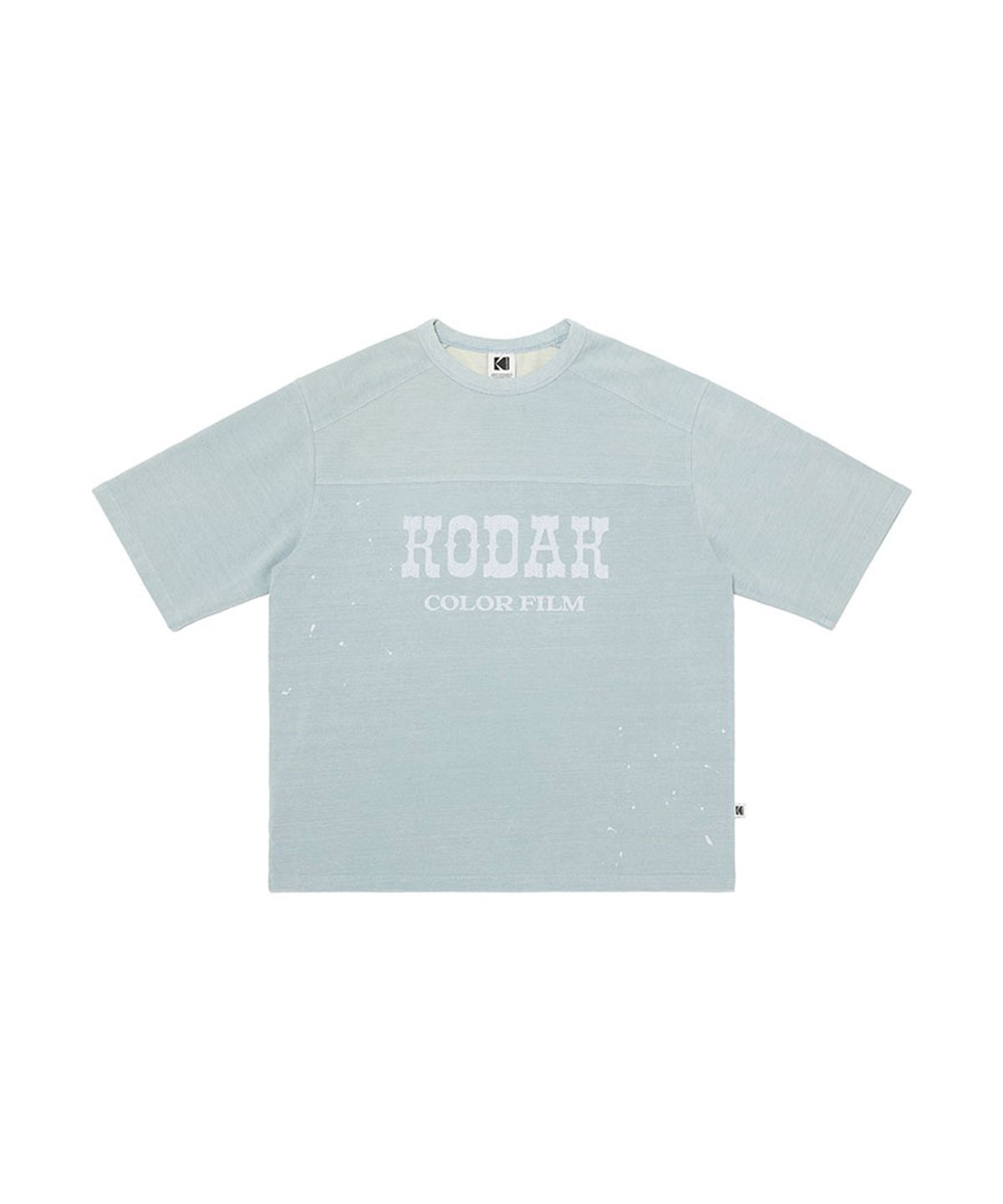 코닥(KODAK) 데님 워싱 반팔티셔츠 S.BLUE