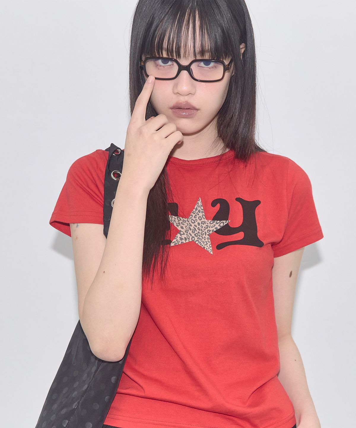 팬시클럽(FANCY CLUB) FY 레오파드 티 (RED) F25QB100