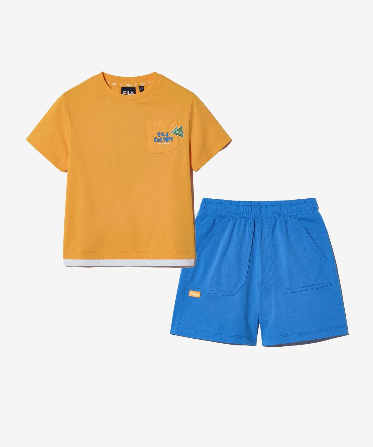 휠라 키즈(FILA KIDS) Travel club 포켓형 하프 상하세트