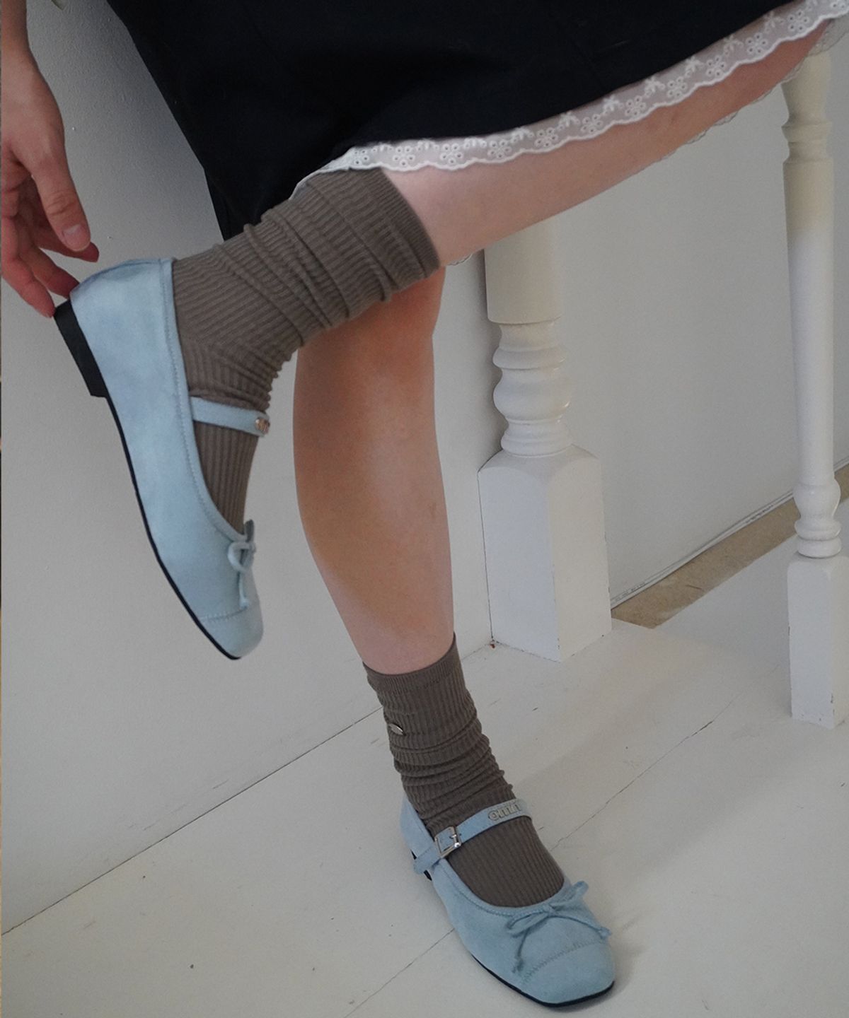 옴니포턴트(OMNIPOTENT) (206) omn Flat Shoes _Light blue