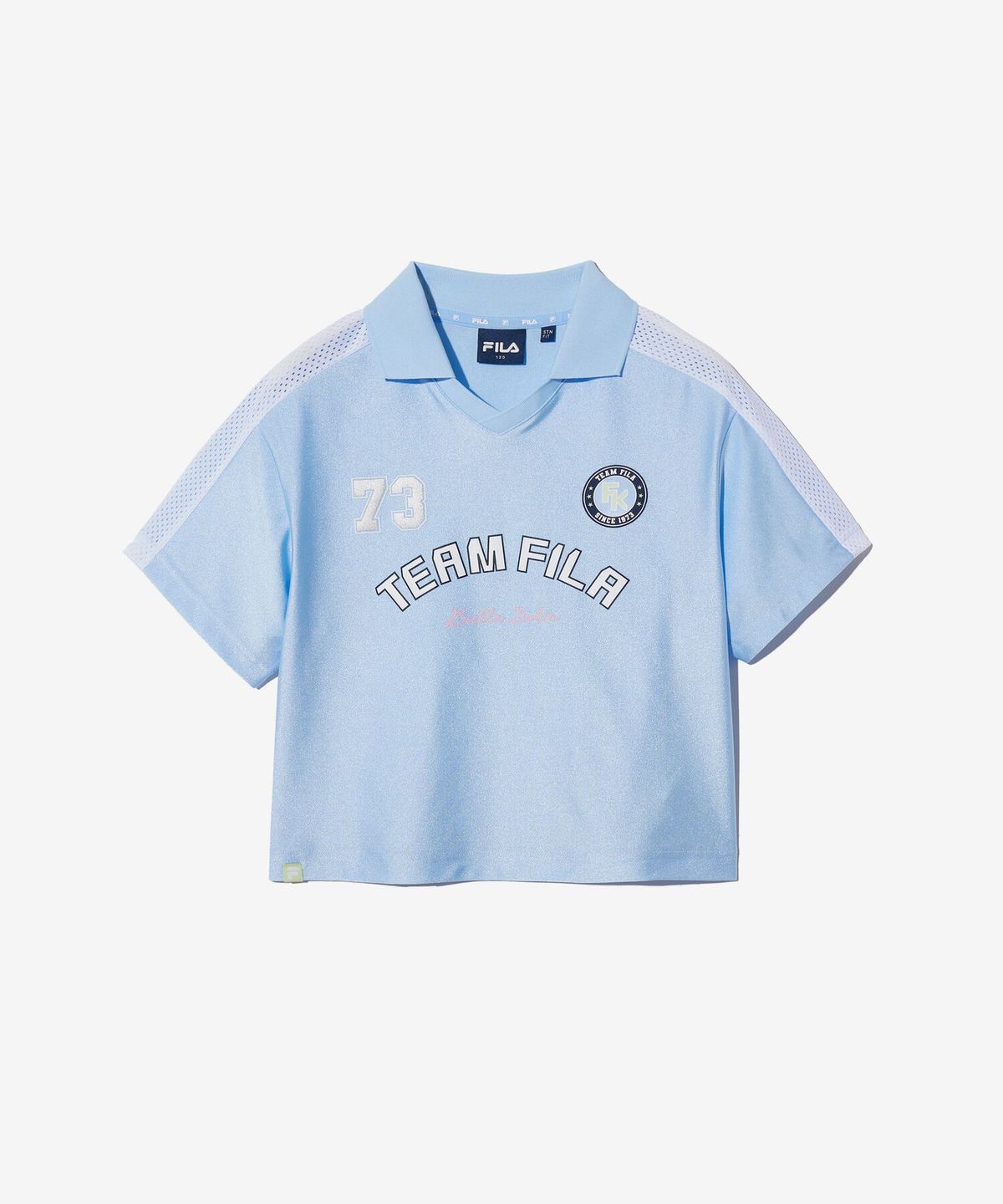 휠라 키즈(FILA KIDS) 블록코어 여아 크롭 티셔츠