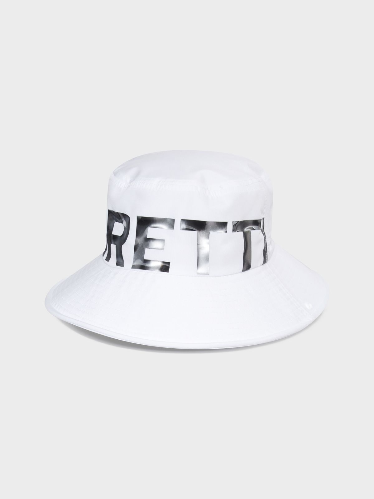 피레티(PIRETTI) 빅로고 매쉬배색 와이드 햇_White