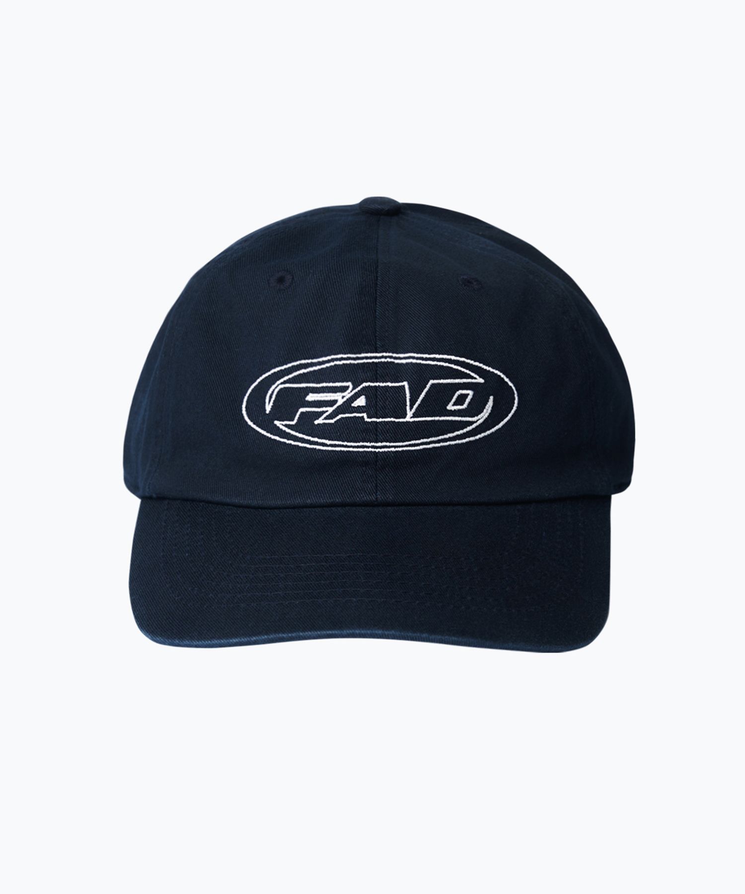 MUSINSA | FAD Line Logo Ball Cap (Navy)