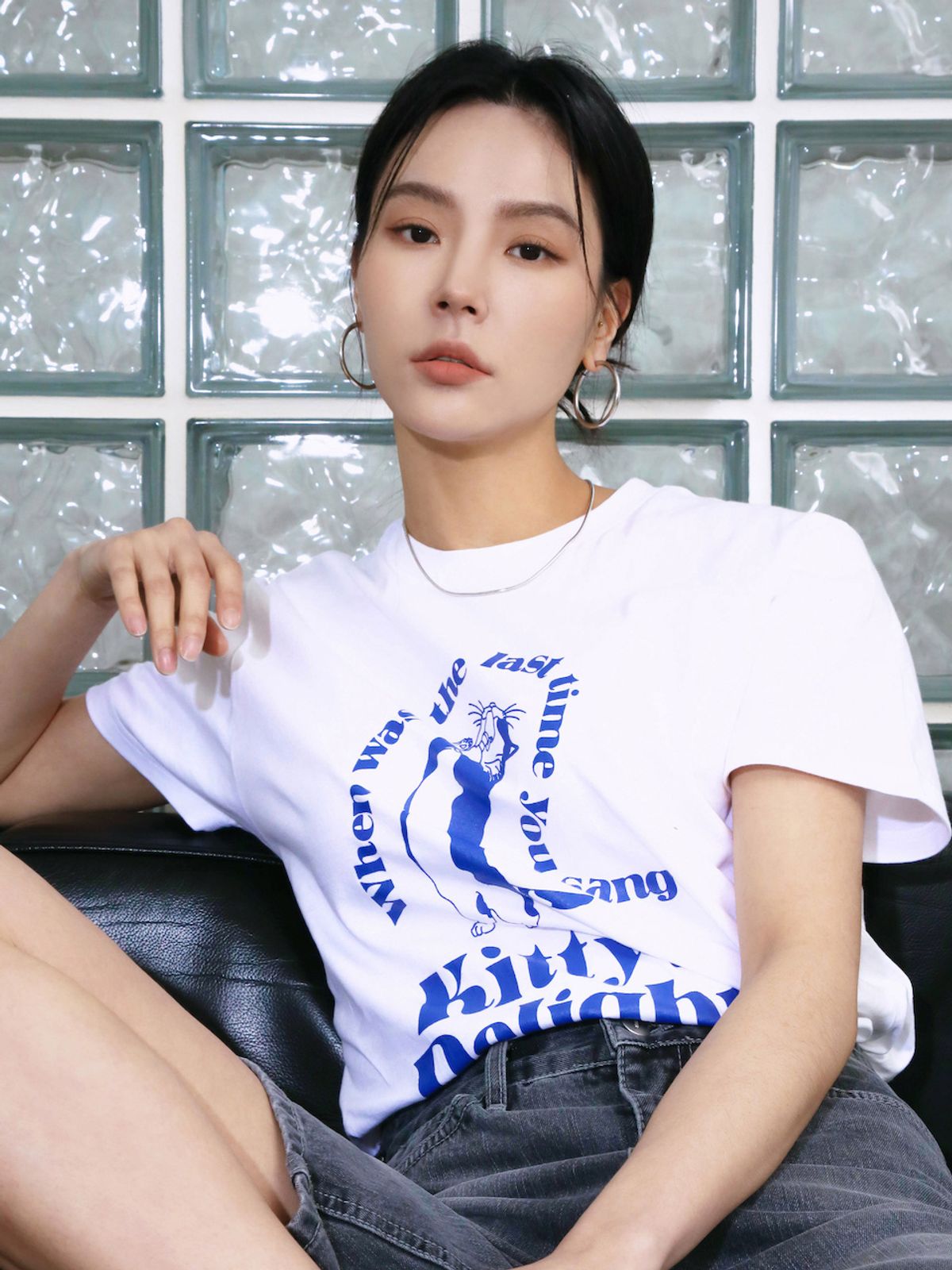 웨이브유니온(WAVE UNION) Kittys delight T-shirt white