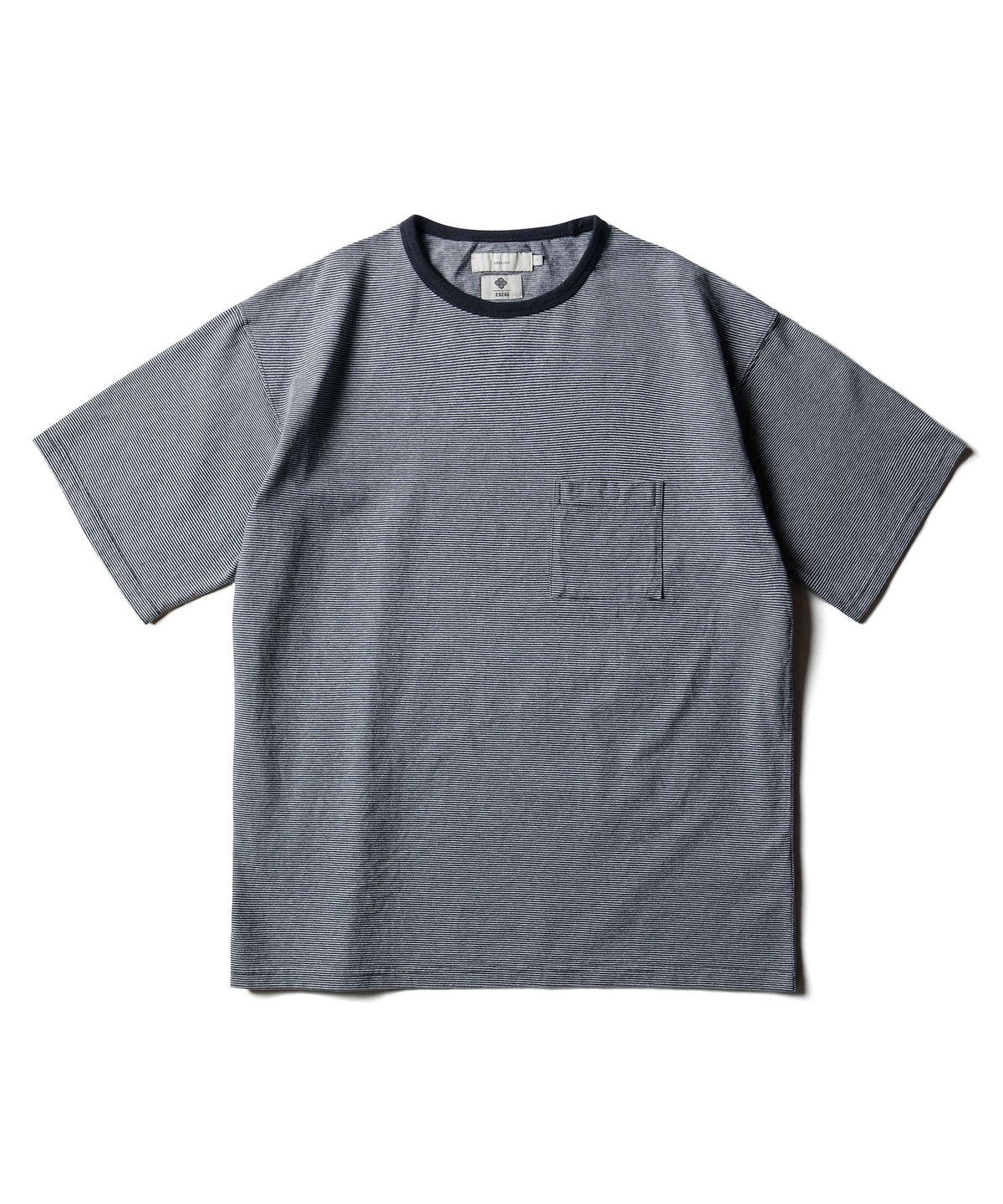 에스파이(ESFAI) [ESFAI X OURSELVES] MULTI C STRIPE T SHIRTS (NAVY)